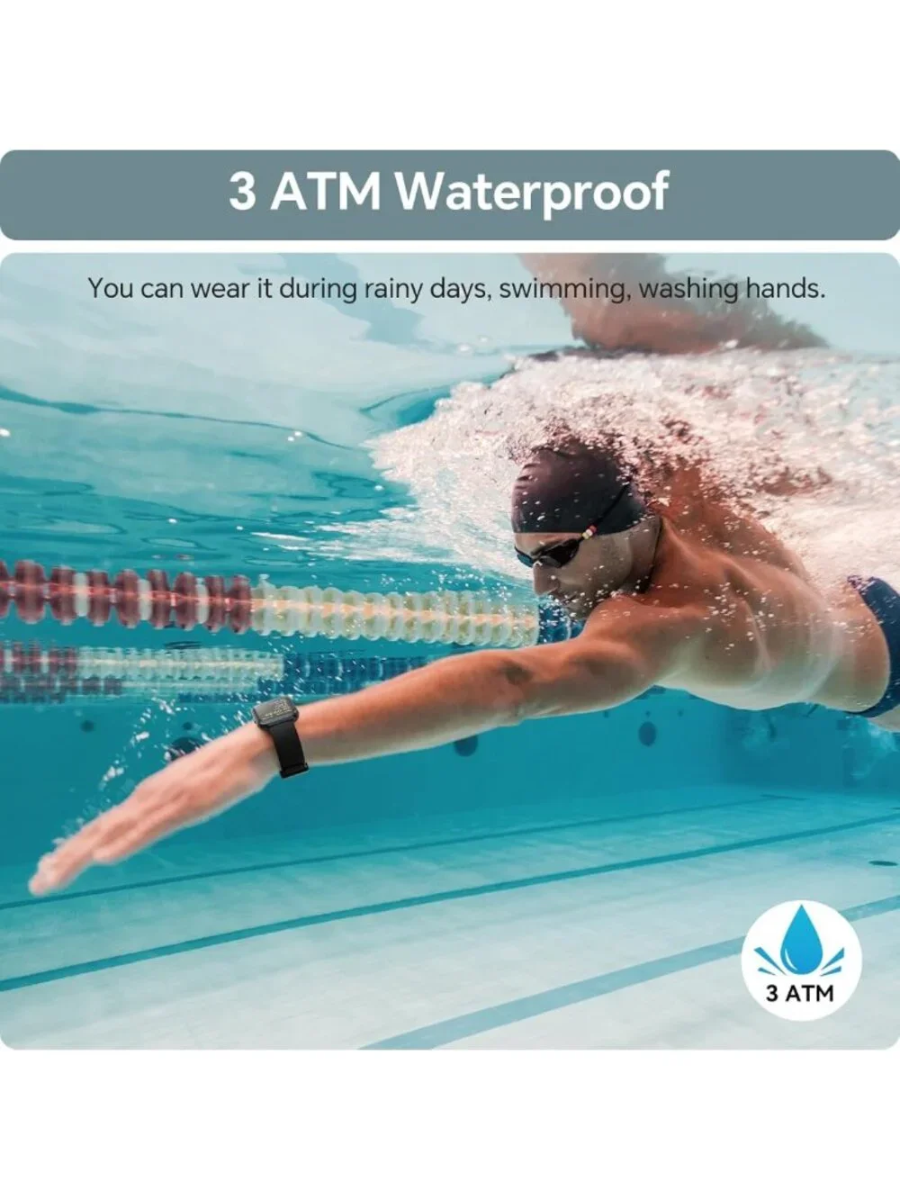 Waterproof Smart Watch for Fitness Tracking, Heart Rate & Sleep Monitor, 120